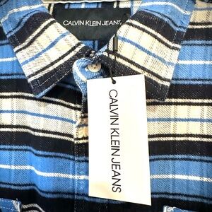 Calvin Klein Button Up Flannel Shirt Mens’s Unisex Size XL